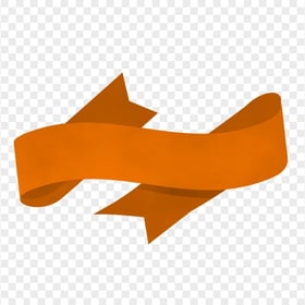 HD Orange Ribbon Zigzag Vector PNG