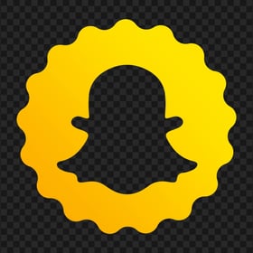 HD Snapchat Yellow Circle Flower Shape Outline Icon PNG Image