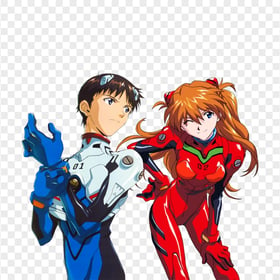 HD Asuka Langley Shinji Ikari Manga Characters Transparent PNG