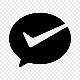 Black WeChat Pay Logo Icon Symbol