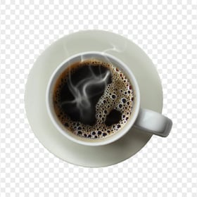 Hot Coffee Cup Top View HD PNG