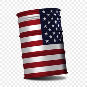 Oil Barrel With USA Flag