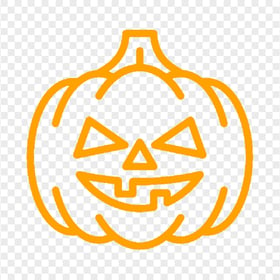 Outline Orange Jack O Lantern Pumpkin Silhouette FREE PNG