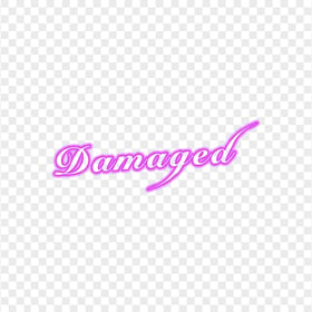 HD Joker Damaged Word Text Purple Neon Style PNG