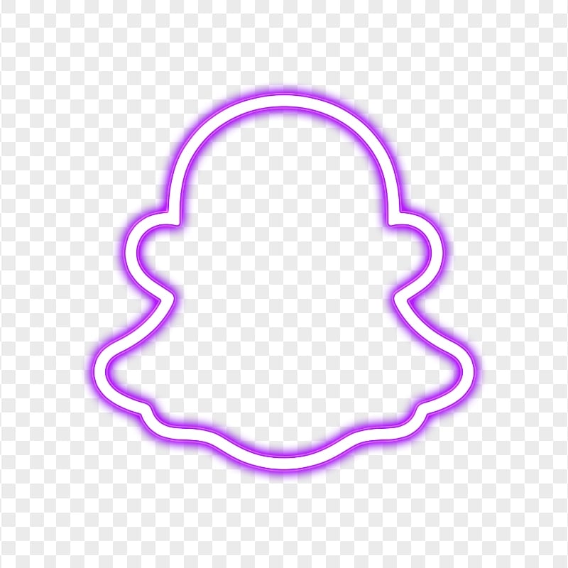 HD Purple Snapchat Neon Logo PNG