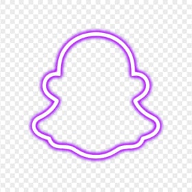 HD Purple Snapchat Neon Logo PNG