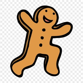 Clipart Running Gingerbread Man PNG Image