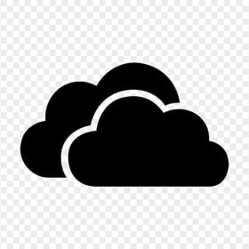 HD Black Storage Host Clouds Icon PNG