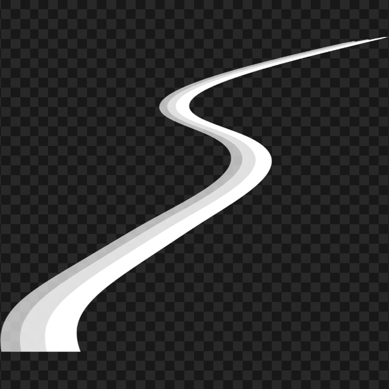 White Curved Curve Line PNG