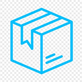 Parcel Blue Box Package Icon PNG
