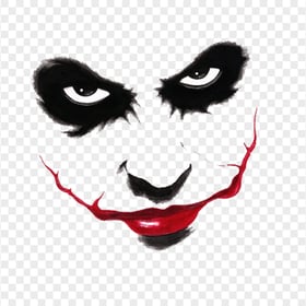 Joker Face Silhouette Black and Red