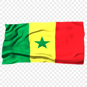 PNG Waving Illustration Senegal Flag