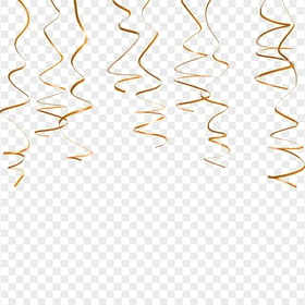HD Gold Golden Party Ribbons Lines PNG