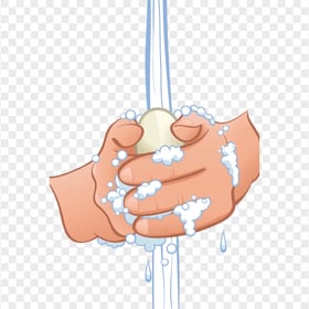 Hands Washing Cartoon Clipart Soap Water Hygiene