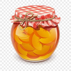 HD Peach Fruit Jar Container Glass Bottle Illustration PNG