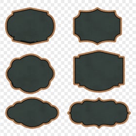 HD Framed Chalk Labels Chalkboard PNG