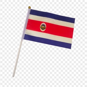 Costa Rica Small Flag Pole PNG