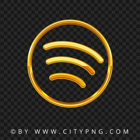 HD Gold Spotify Logo Icon PNG