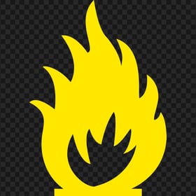 PNG Yellow Fire Flame Silhouette Symbol Icon