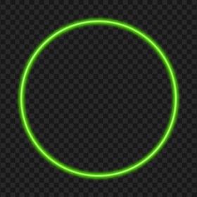 PNG Green Neon Glowing Circle