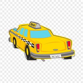 Clipart Cartoon Illustration NYC Cab Taxi HD PNG