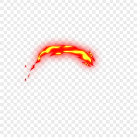 HD Curved Fire Line Illustration Cartoon PNG
