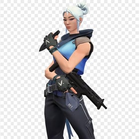 HD Valorant Jett Agent Player Character With Weapons PNG