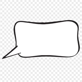 Empty Rectangle Outline Cartoon Thought Bubble