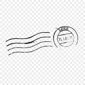 Love Letter Postmark Postage Black Stamp HD PNG