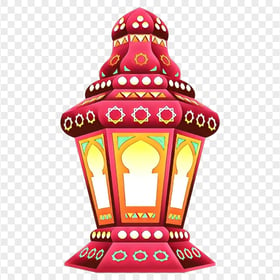 Red Ramadan Arabic Lamp Illustration فانوس رمضان