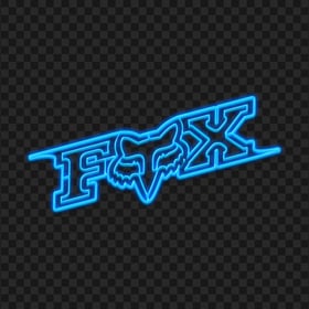 HD Fox Racing Blue Neon Logo Transparent Background