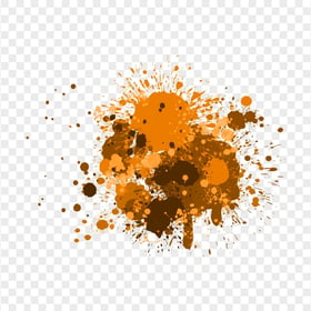HD Orange Grunge Paint Splash Effect Transparent PNG