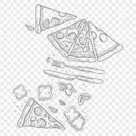 Vector Pizza Slices Sketch illustration HD Transparent PNG