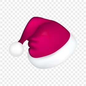 HD Pink Christmas Santa Claus Hat Vector Illustration PNG