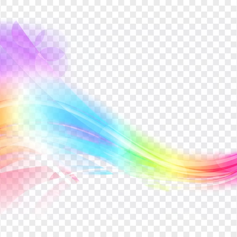 Rainbow Light Colorful Curved Lines Waves