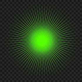 HD Green Dots Halftone Circular Transparent Background