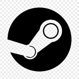 Steam Black Circle Icon PNG