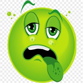 Green Face Emoticon Sick Android Cartoon Animated