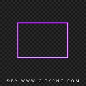 PNG Rectangle Neon Purple Frame