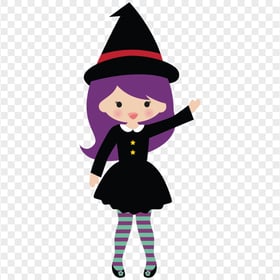 HD Halloween Chibi Witch Character Clipart Cartoon PNG