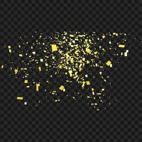 Yellow Confetti Party Christmas Effect PNG