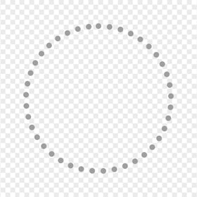 Circle Gray Dotted Border FREE PNG