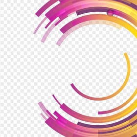 HD Yellow & Pink Circles Abstract Transparent PNG