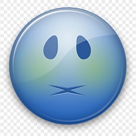 Blue Emoji Emoticon Face Feeling Sick