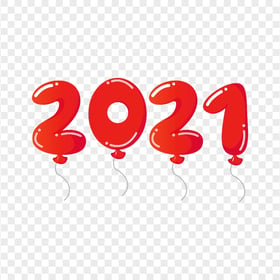 HD Red 2021 Clipart Cartoon Flying Text Balloons Logo PNG