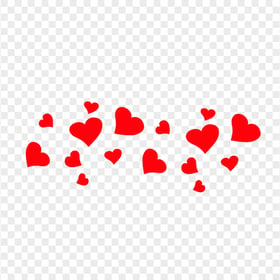 HD Floating Red Hearts Love Valentine's Day PNG