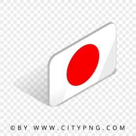 HD Japan Isometric 3D Flag Icon Transparent PNG
