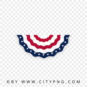 HD American Flag Bunting Semi Circle PNG