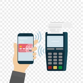HD Vector Contactless POS Card Payment System PNG
