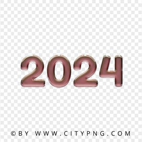 Red To Brown Glossy 2024 Text Image PNG